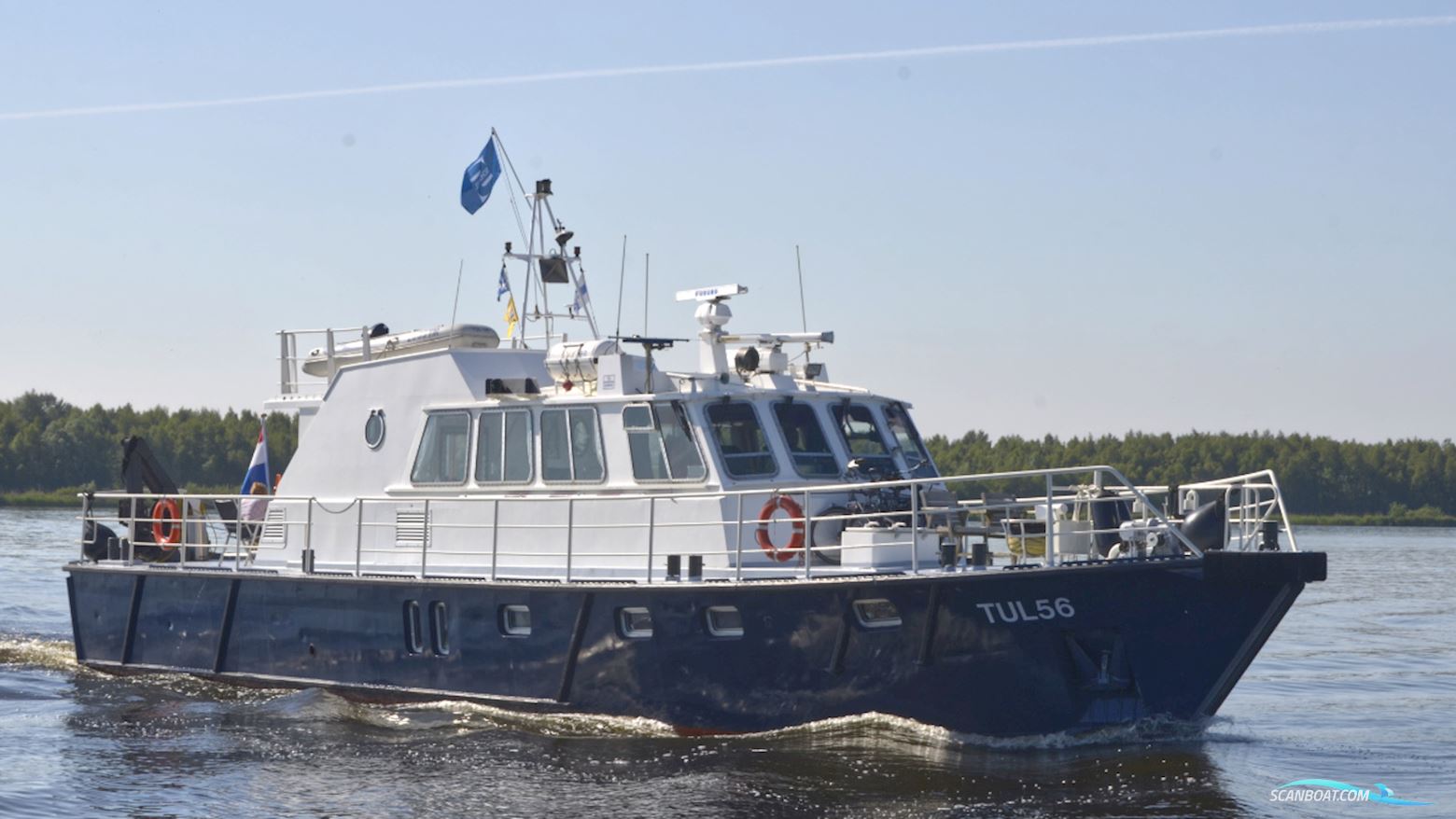 Ex - Patrouille / Woon Vaartuig 23,30 Mtr Huizen aan water 1986, met Mtu motor, The Netherlands