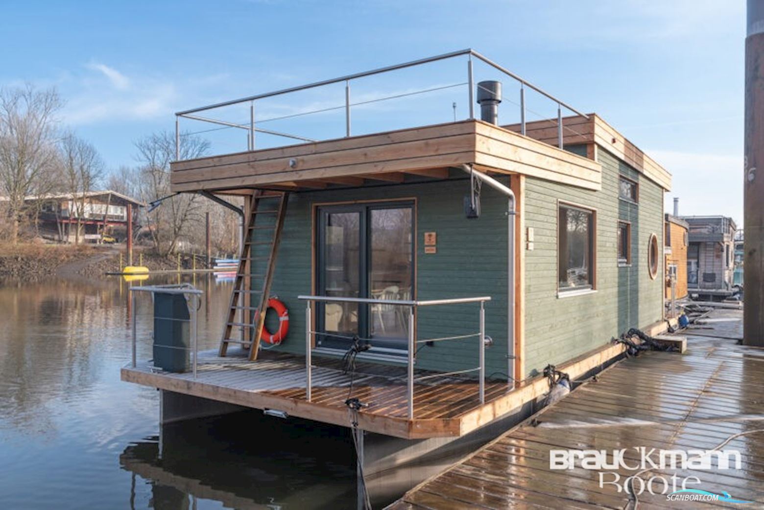 Hausboot-Manufaktur Finkenriek 58 Huizen aan water 2025, met Honda motor, Duitsland