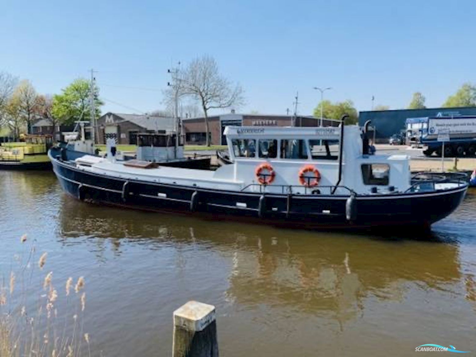 Kotter Woonboot 20,60 Huizen aan water 1951, met Skania motor, The Netherlands