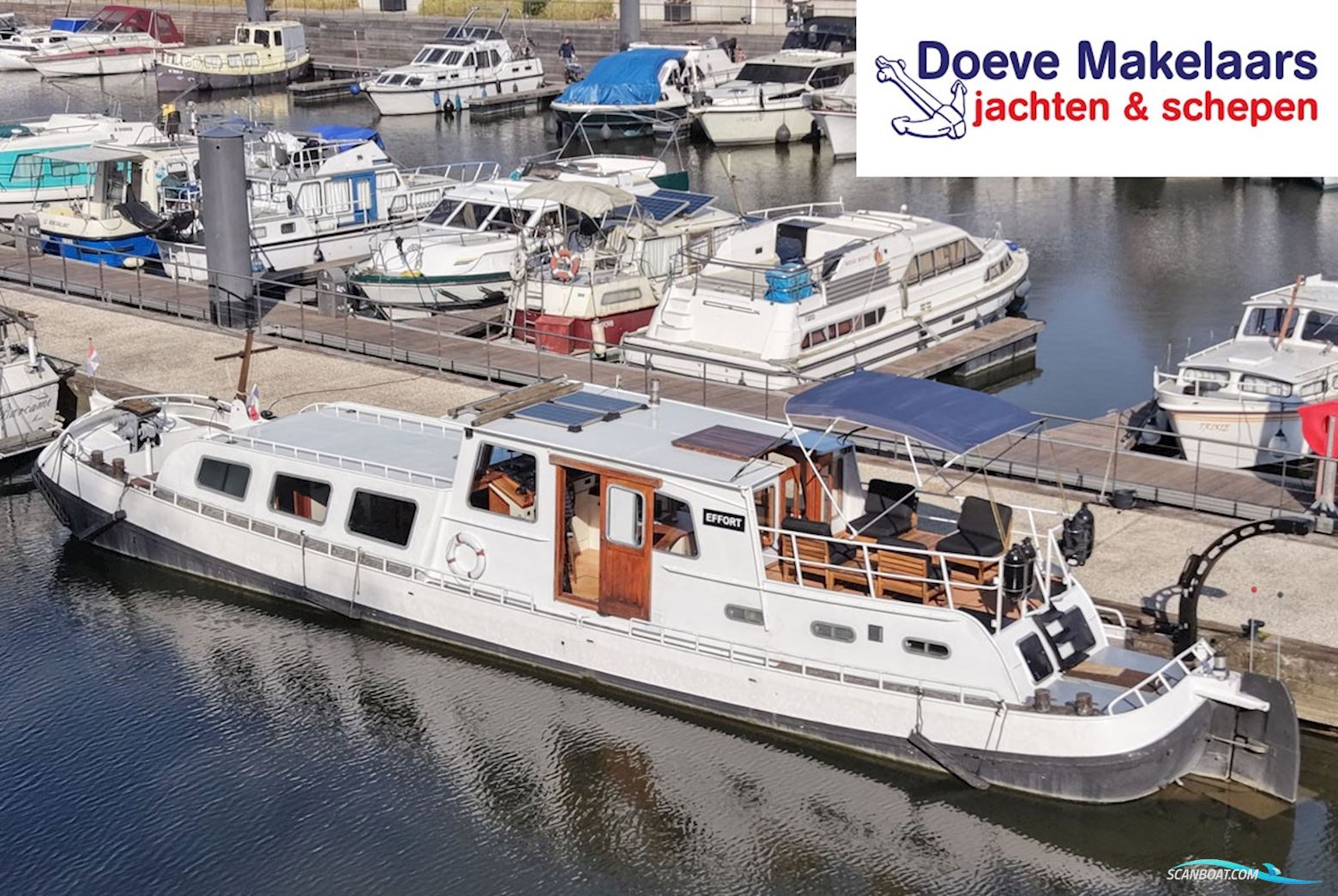 Motortjalk 18.60 Huizen aan water 1916, met Daf<br />DU825 motor, The Netherlands