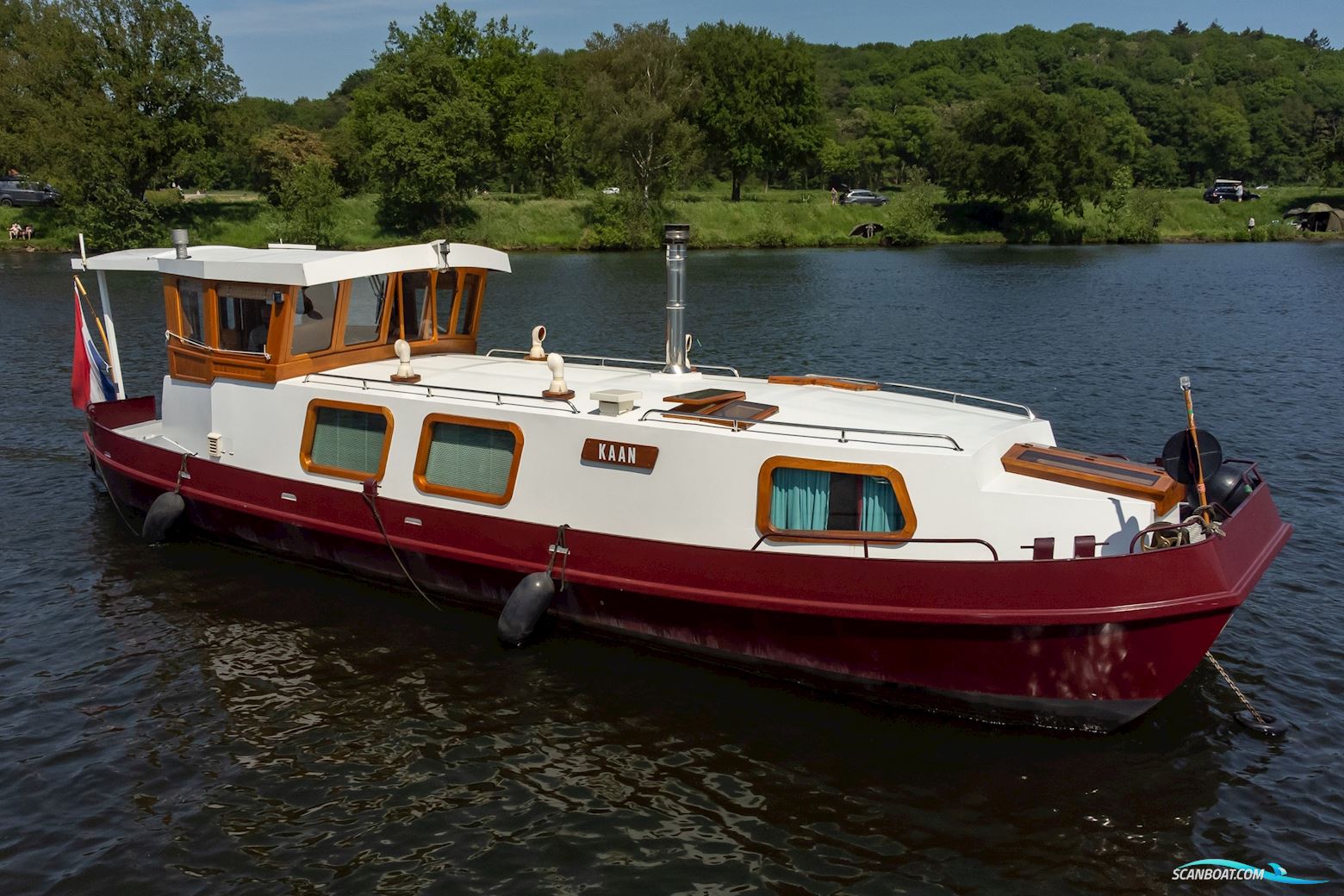 Varend Woonschip 1200 Huizen aan water 1996, met Perkins Sabre motor, The Netherlands