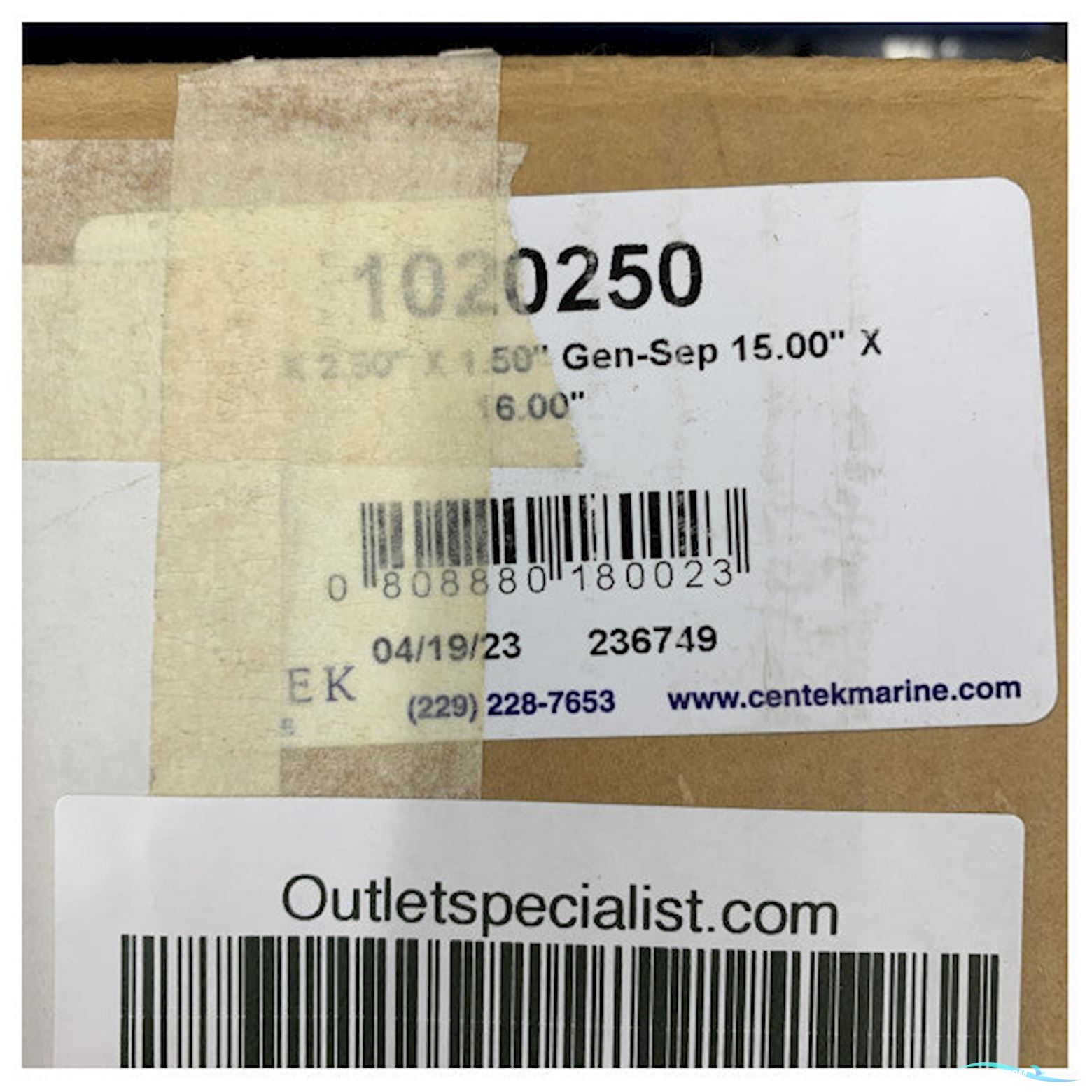 Centek 1020250 Exhaust - Water Separator 2.5 - 1.5 Inch