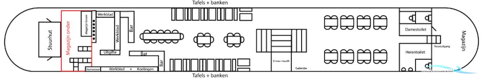 Restaurantschip 96 zitplaatsen