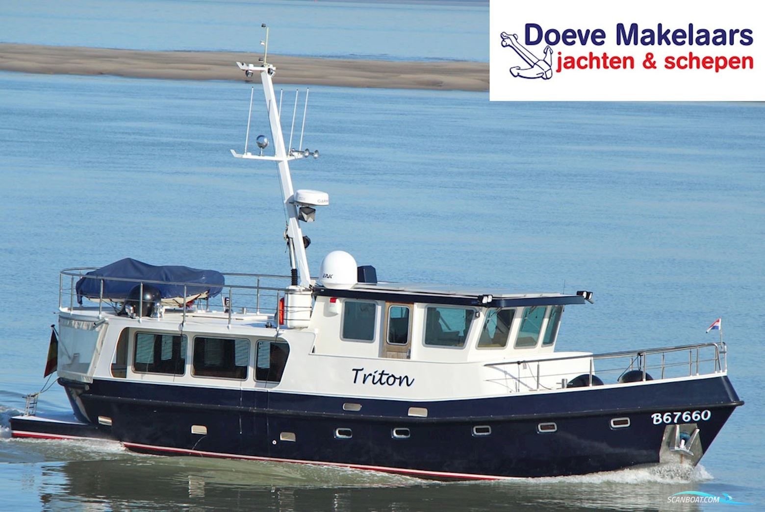 Trawlerjacht 48, Zeegaand Hus- / Bobåd / Flodbåd 1992, med 2x Perkins-Sabre<br />2x M225TI motor, Holland