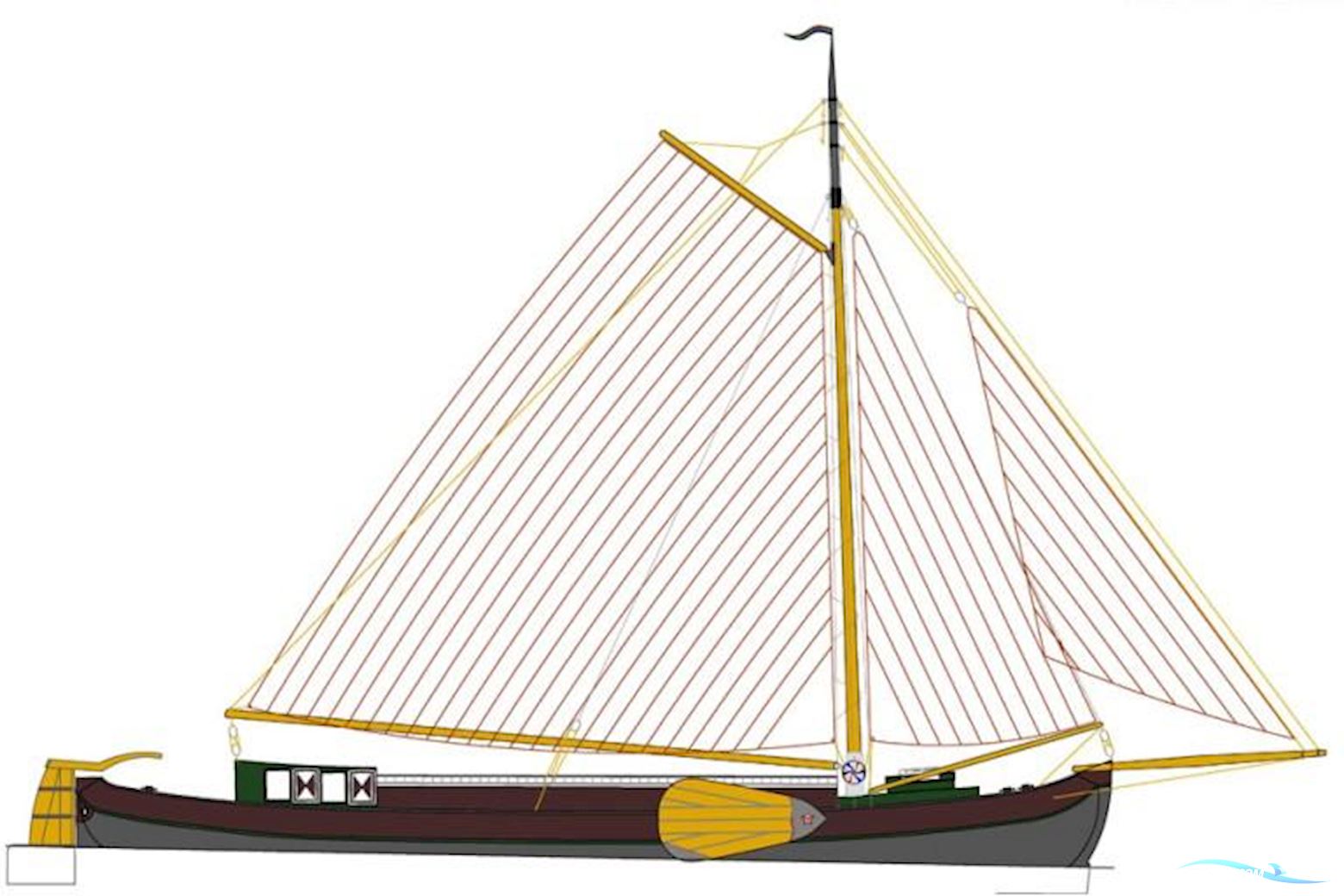 Zeilend Woonschip Woonschip Met Vaste Ligplaats