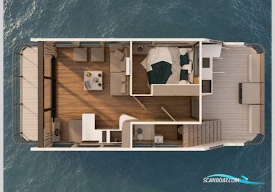 Desidus Hausboot/Hausyacht Compact Hus- / Bobåt / Flodbåd 2026, med Honda motor, Litauen