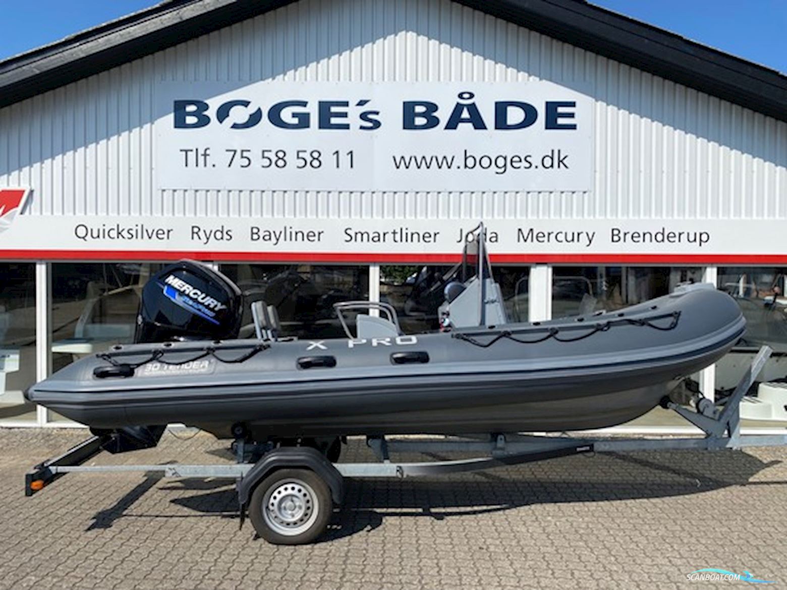 3D Tender X-Pro 535 Rib Med F75 hk Mercury Seapro 2,1L 4 Takt Efi Inflatable / Rib 2023, with Mercury engine, Denmark