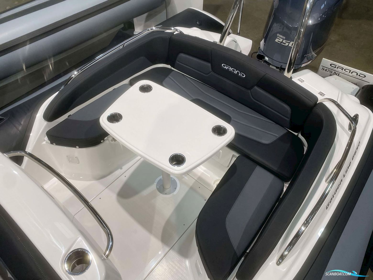 Grand G650 med DEMOMOTOR Yamaha F130 til OMGÅENDE LEVERING