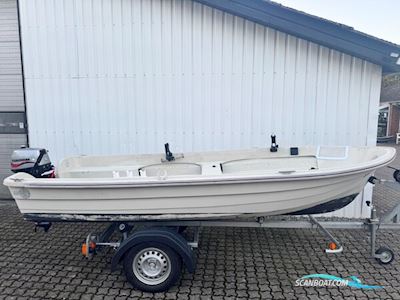 Mørbas 14 Jolle Med 4 hk Mariner 4-Takt og Brenderup 400 kg Bådtrailer. Jolle 2025, Danmark
