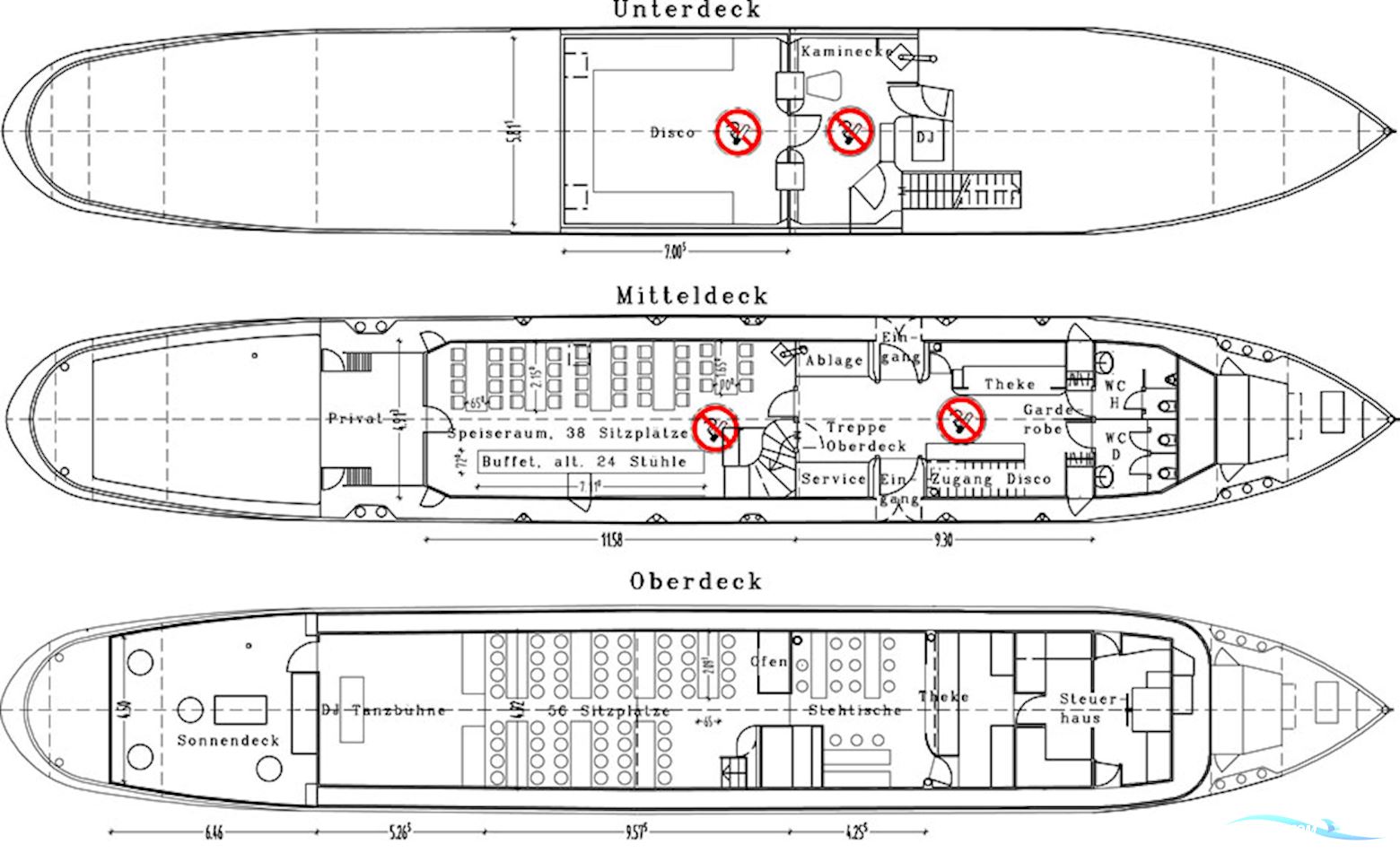 Dagpassagiersschip 200 Pers