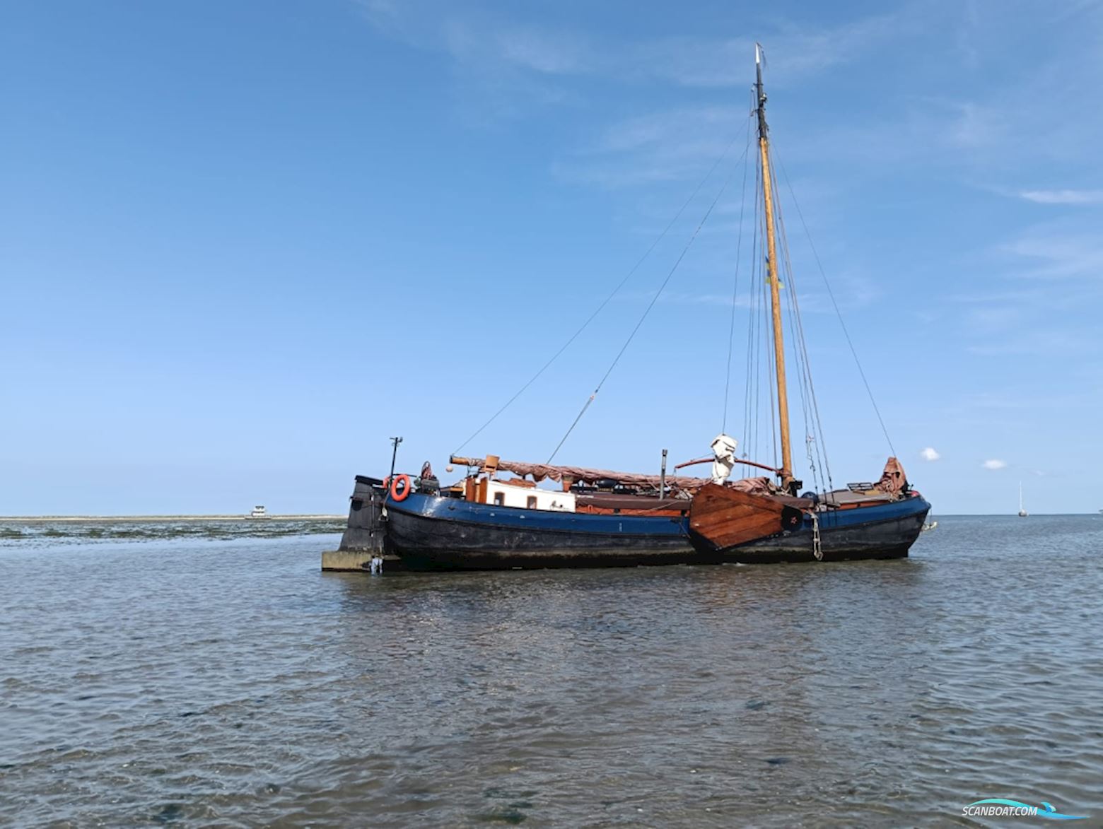 Tjalk Groninger woon-zeiltjalk Kommersiellt båt 1905, med Volvo Penta  motor, Holland