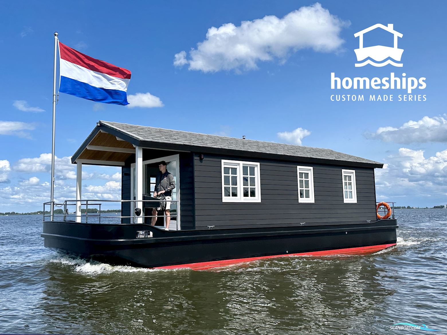 Homeship Vaarchalet 1250D Luxe Houseboat Live a board / River boat 2023, with Vetus engine, The Netherlands