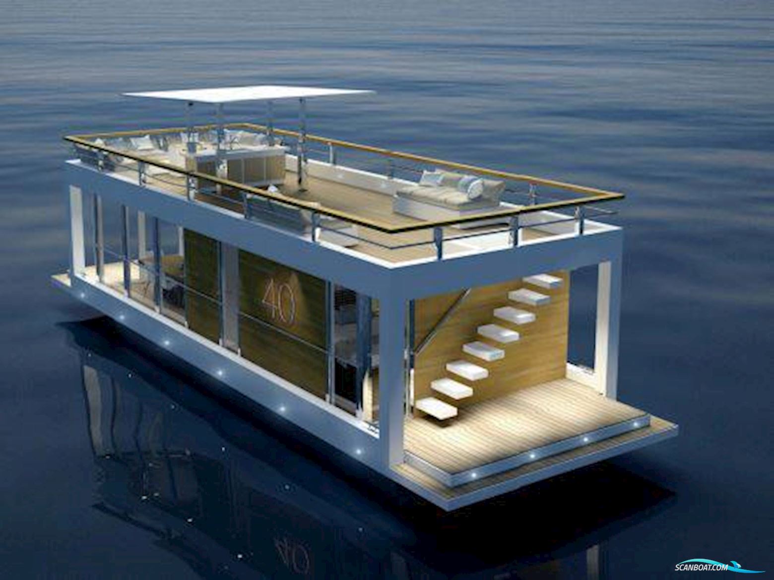 Houseboat The Yacht House 40 Live a board / River boat 2024, with 2x 40 pk Mercury engine, Norway