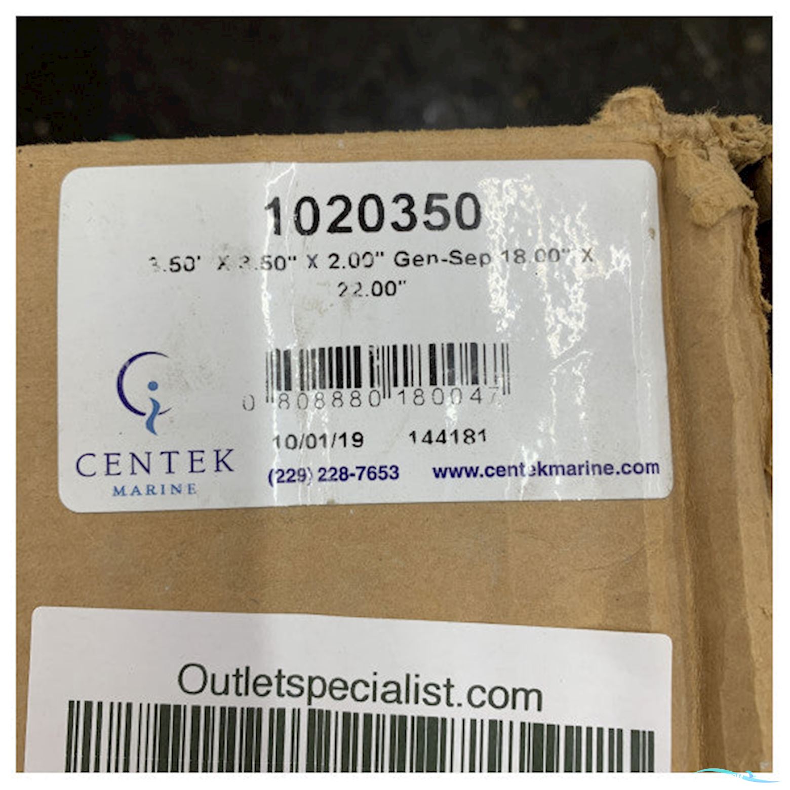 Centek Generator Exhaust Water Separator Muffler 3.5 x 3.5 x 2 Inch - 1020350