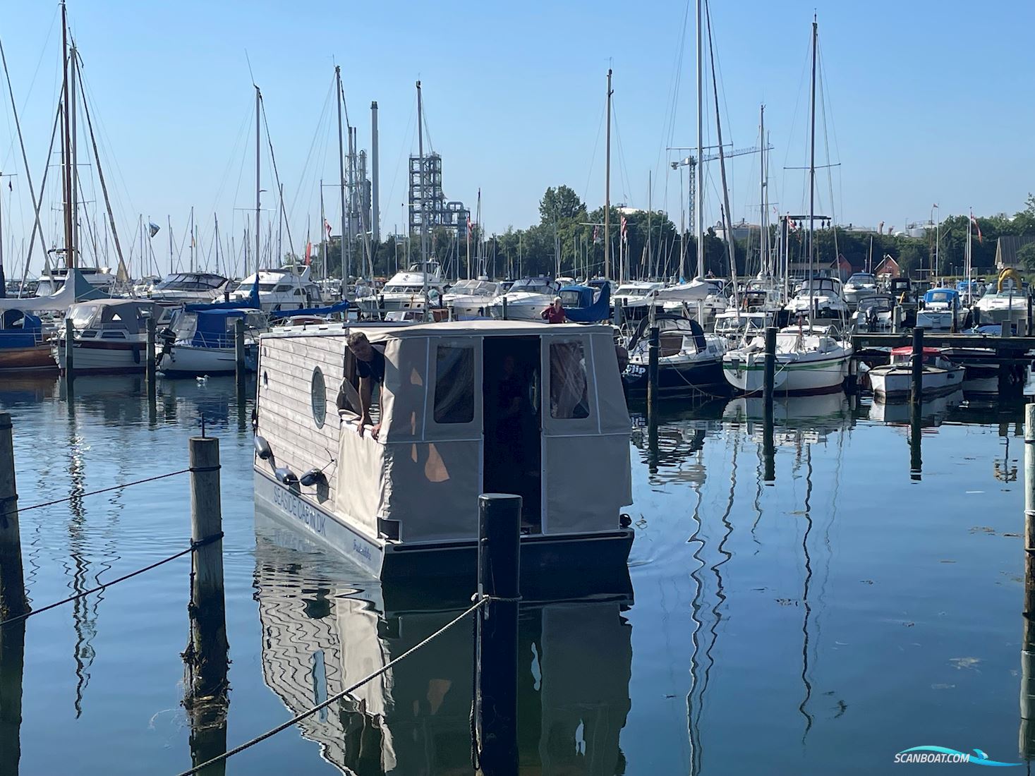 Sejlende Husbåd Live a board / Riverboat 2023, with Torqeeoo El-Motor engine, Denmark