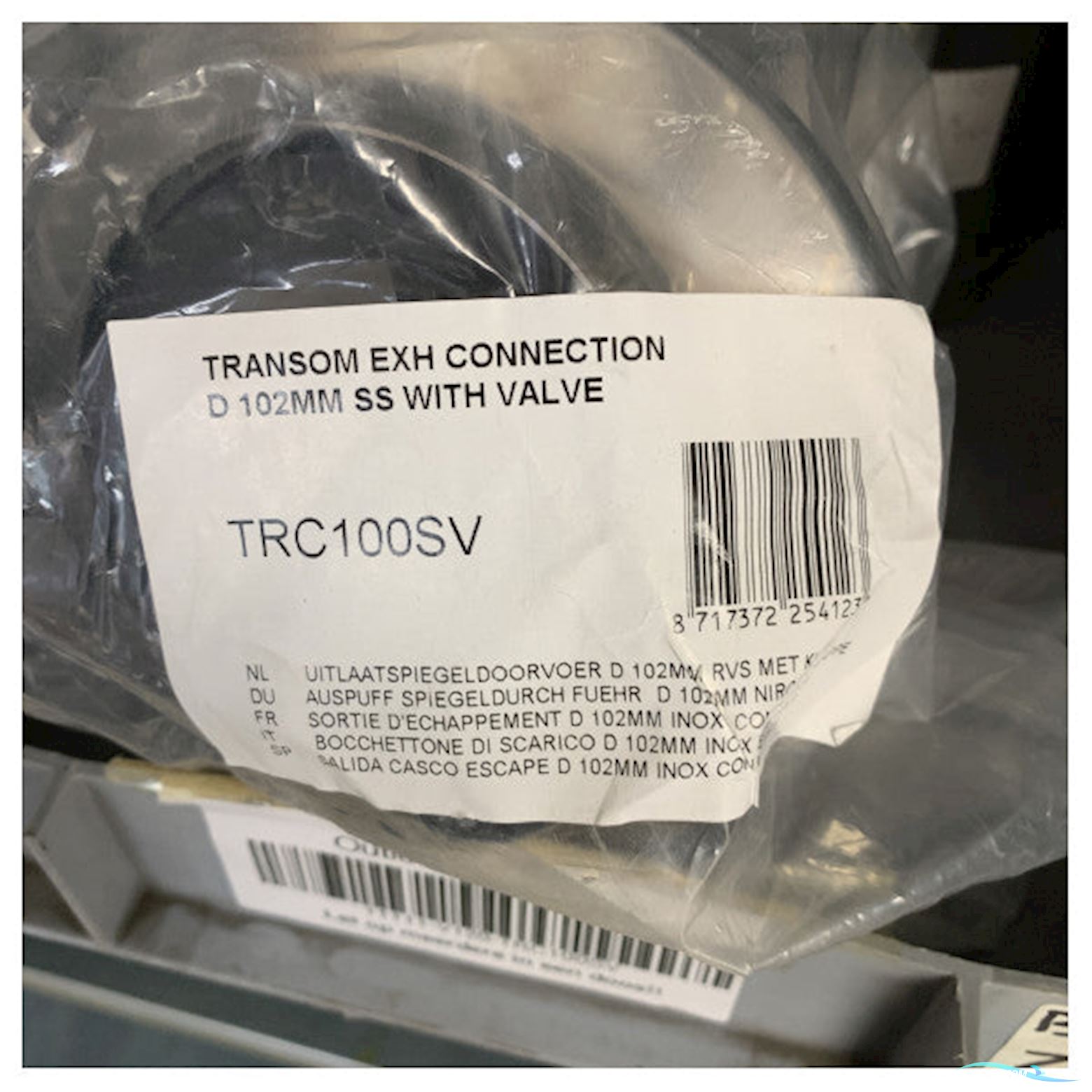 Vetus Trc100SV Stainless Steel 102mm Marine Exhaust Thru-Hull With Backflow Valve