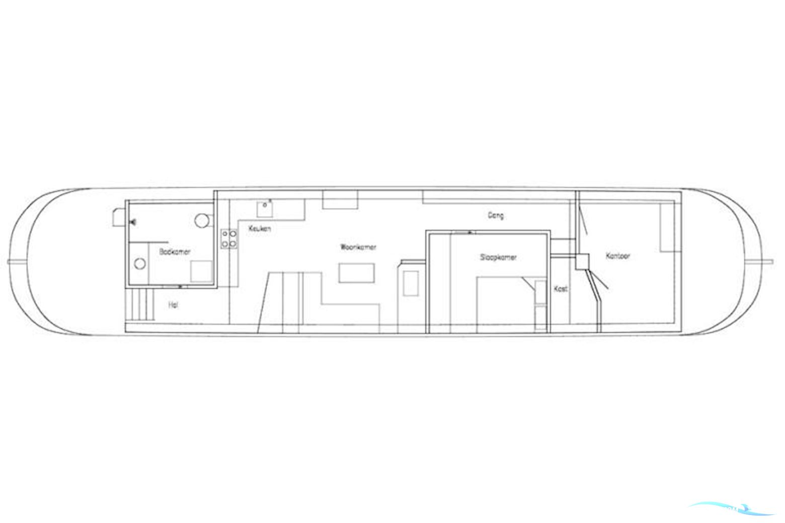 Zeilend Woonschip Woonschip Met Vaste Ligplaats