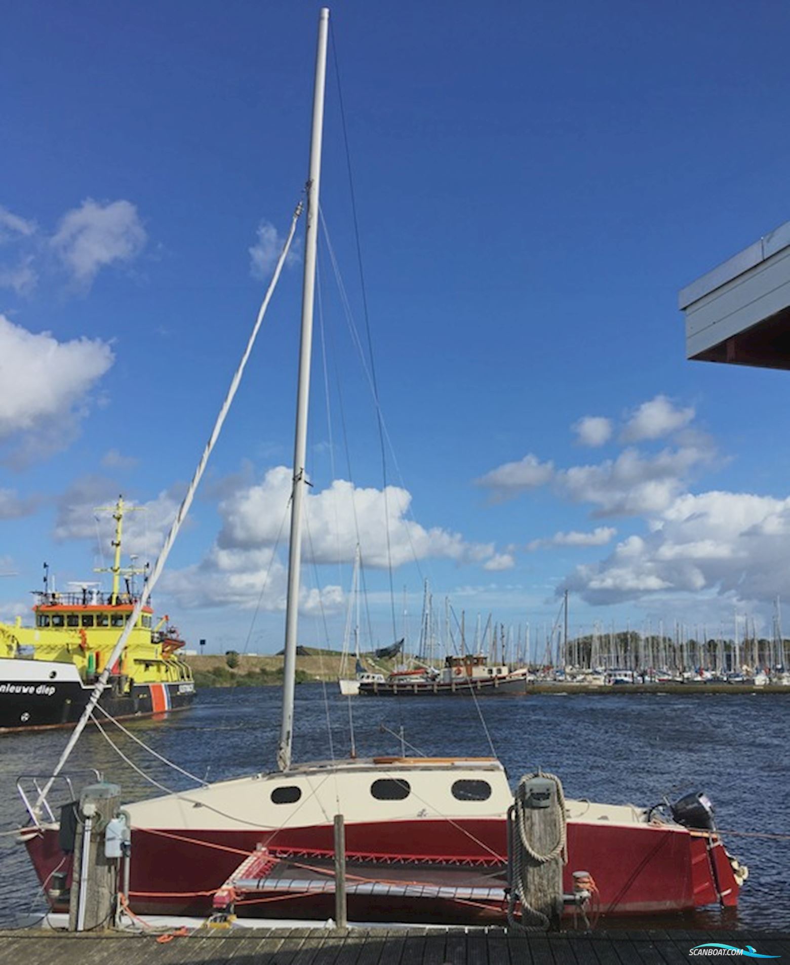 Amateur Con Basetta 28 Trimaran Mehrrumpfboot 1990, mit Yamaha motor, Niederlande