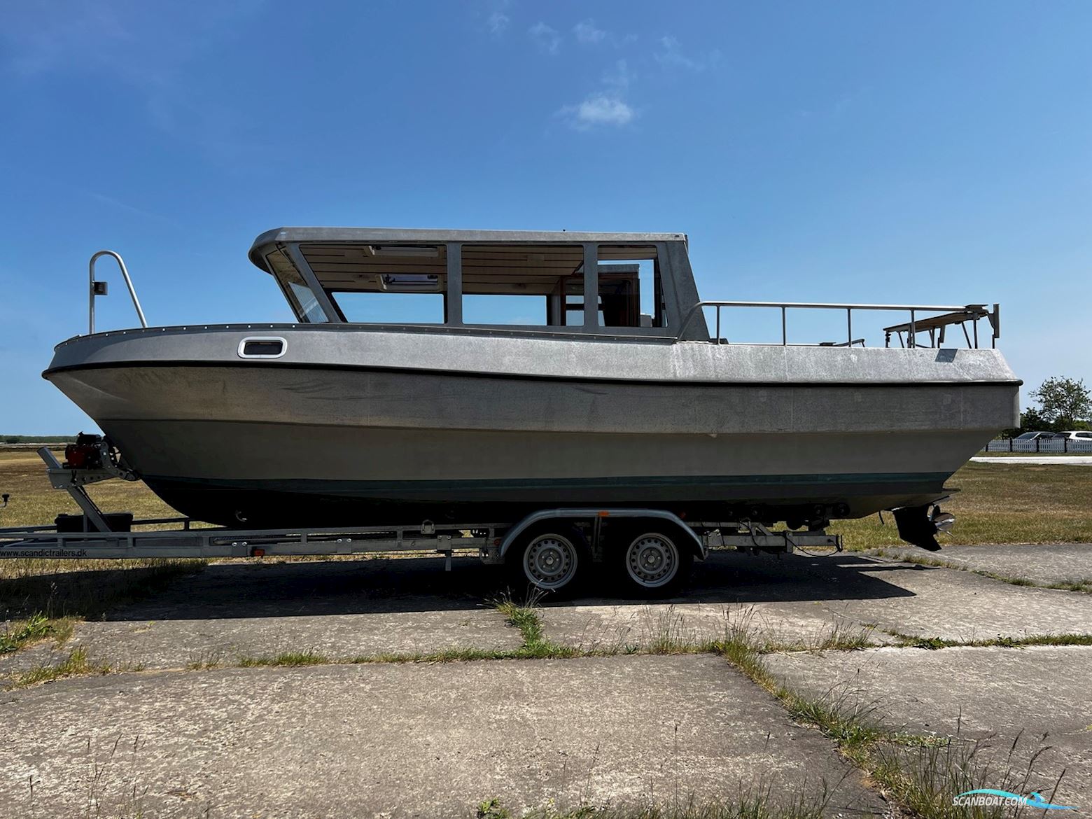 Aluminiumsbåd Motorbåd 2000, med Steyer m14TCam
 motor, Danmark