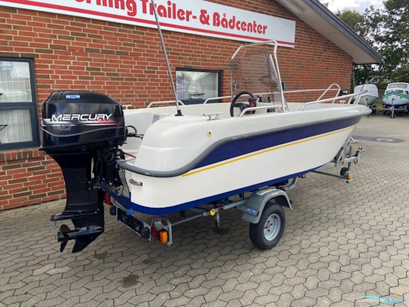 Askeladden 445 Hunter m/Mercury 40 hk 2-takt og Brenderup trailer