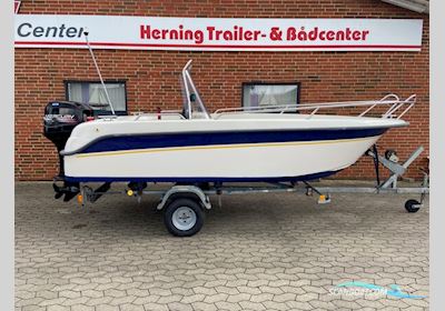 Askeladden 445 Hunter m/Mercury 40 hk 2-takt og Brenderup trailer Motorbåd 2000, med Mercury motor, Danmark