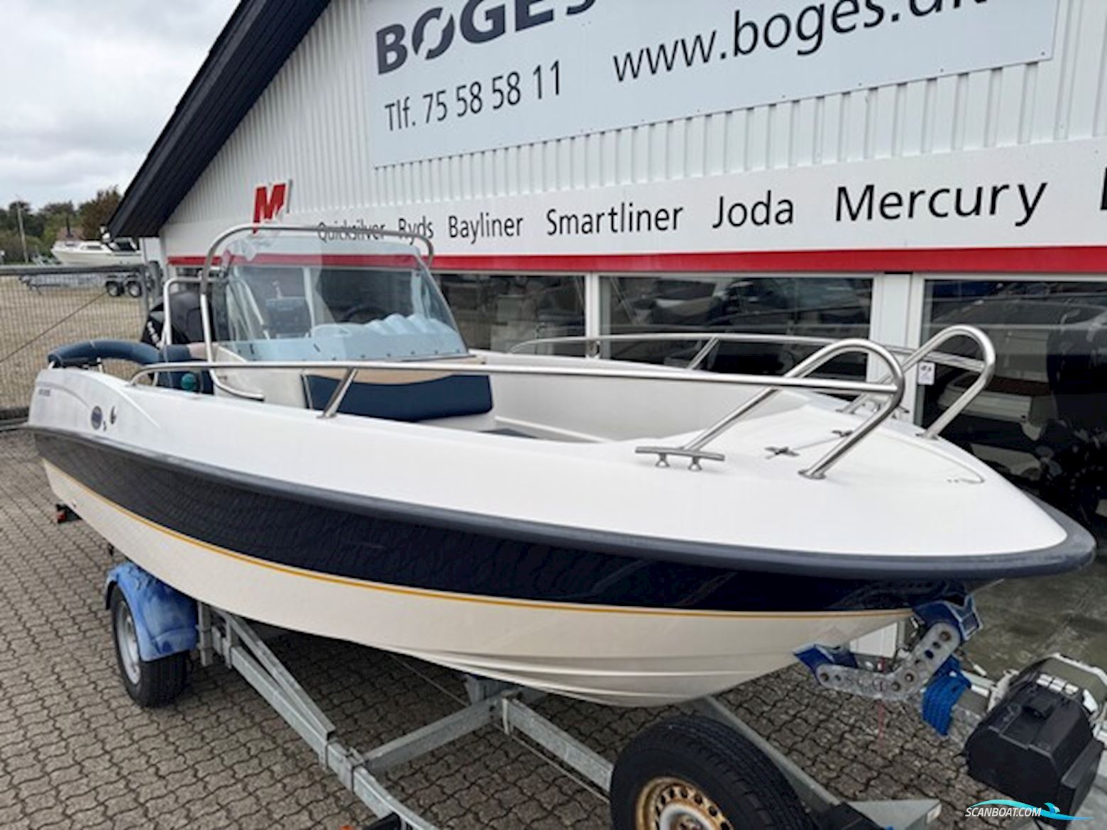 Askeladden 525 Excel Topline Med 115 hk Mercury-Efi 4 Takt og Brenderup 1300 kg Bådtrailer