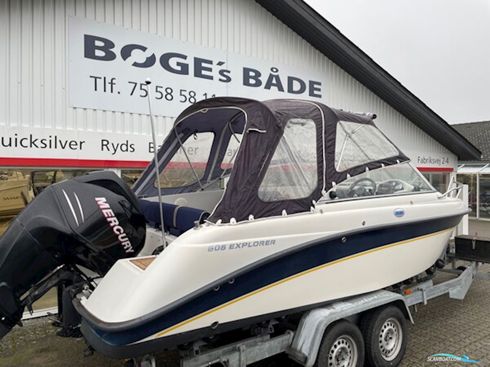 Askeladden 605 Explorer med 150 hk Mercury Verado og 2500 kg bådtrailer- SOLGT