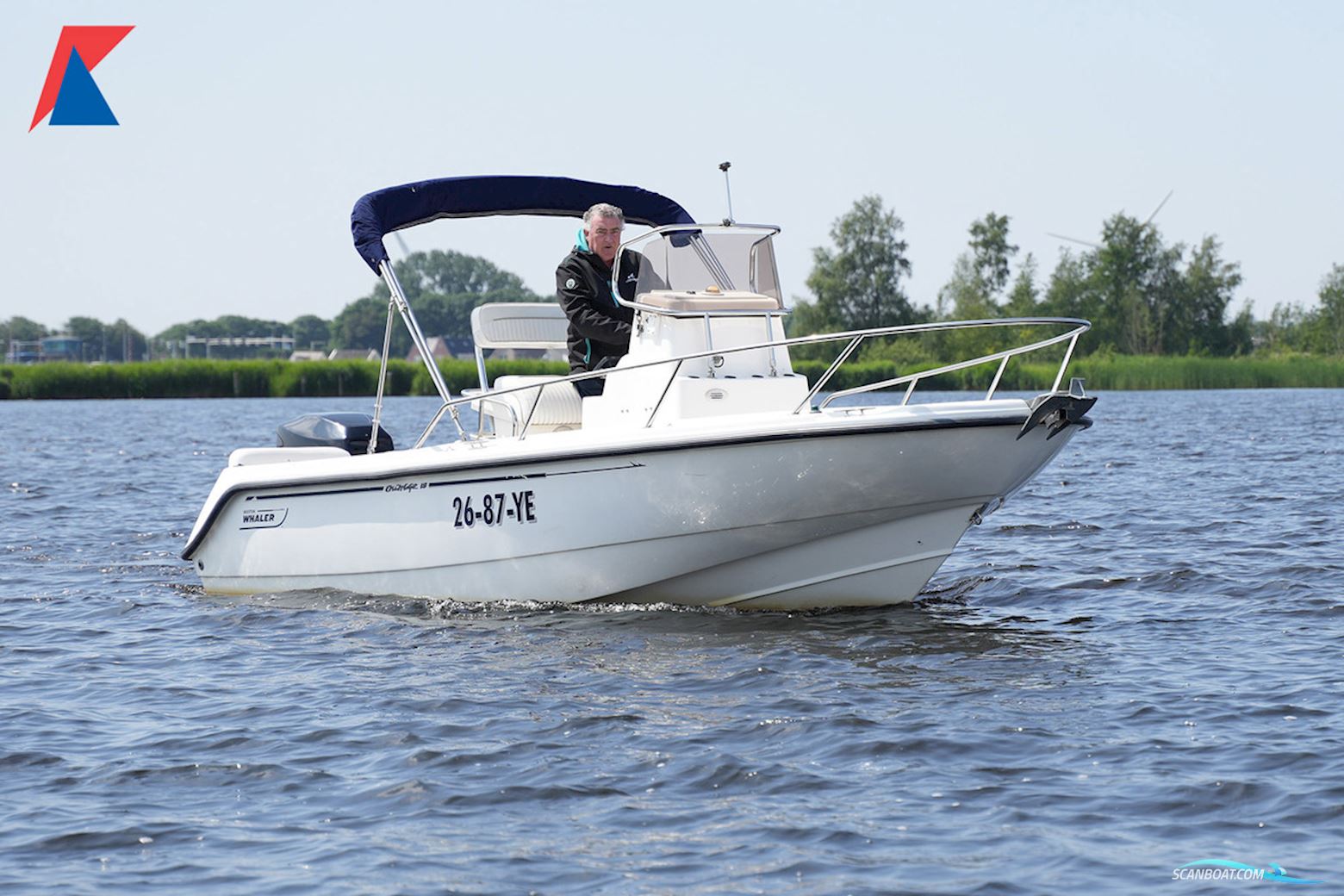 Boston Whaler 180 Outrage Motorbåd 2000, med Mercury Optimax motor, Holland