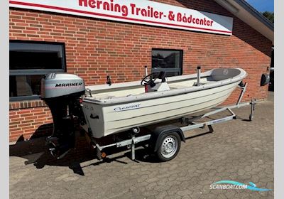 Crescent 434 m/Pult og Mariner 30 hk 2-Takt og Variant Trailer Motorbåd 2025, med Mariner motor, Danmark
