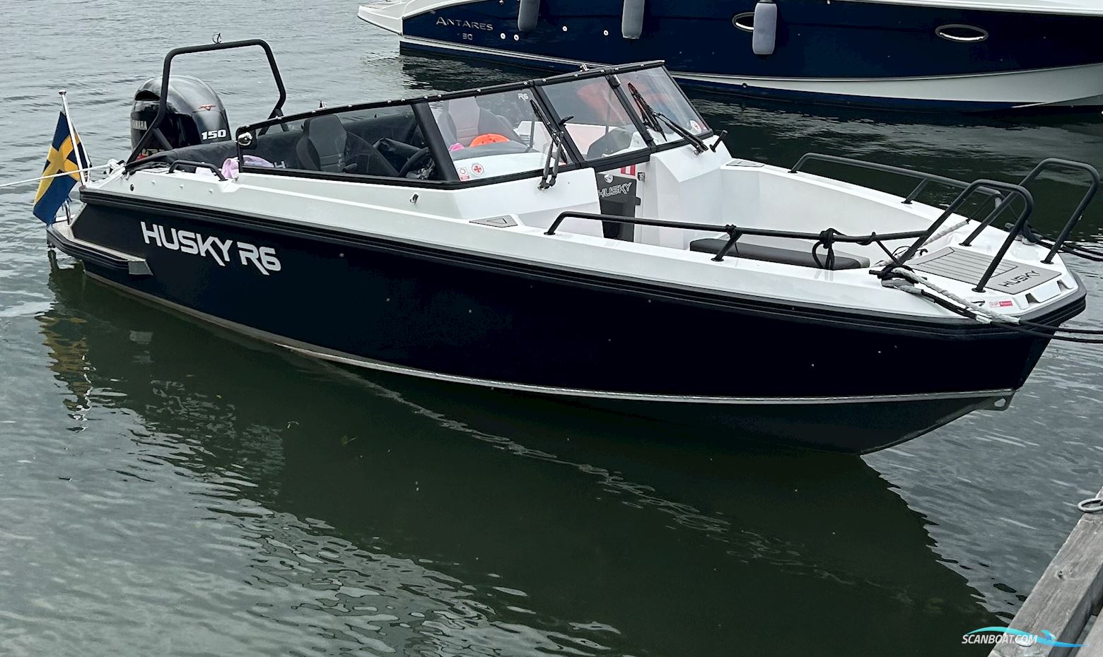 Finnmaster Husky R6 Black Edition Motorbåd 2021, med Yamaha V-Max 150 motor, Sverige