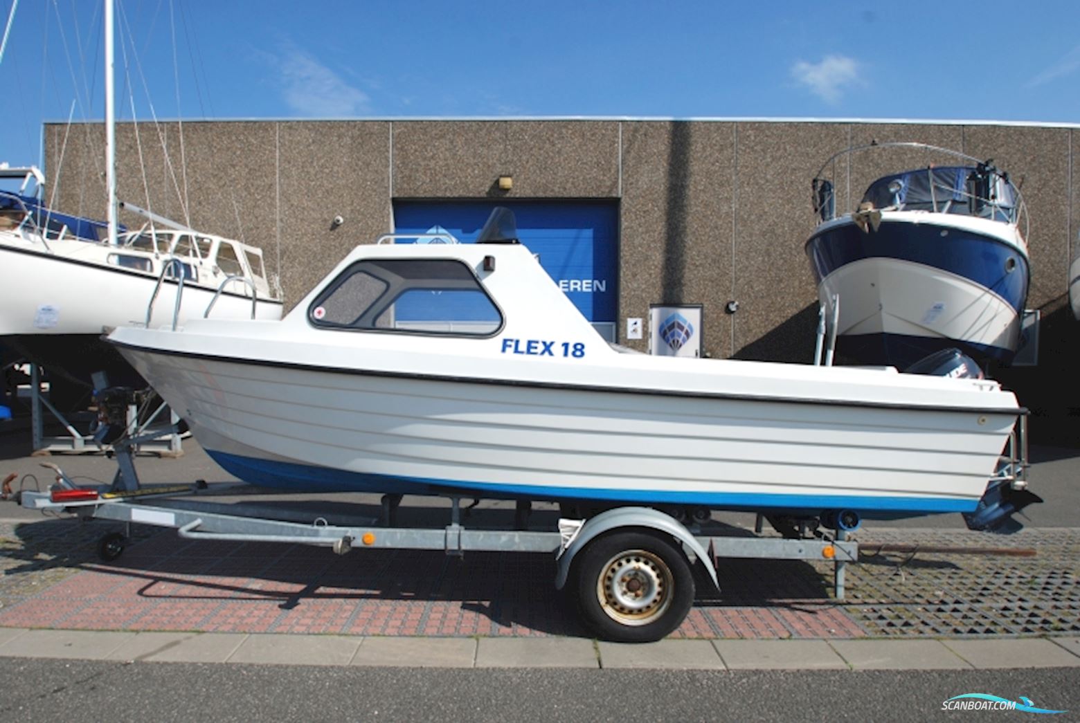 Flex 18 Hardtopbåd Motorbåd 2006, med Evinrude motor, Danmark