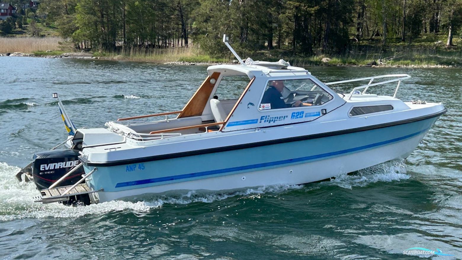 Flipper 620 Motorbåd 1988, med Evinrude motor, Sverige