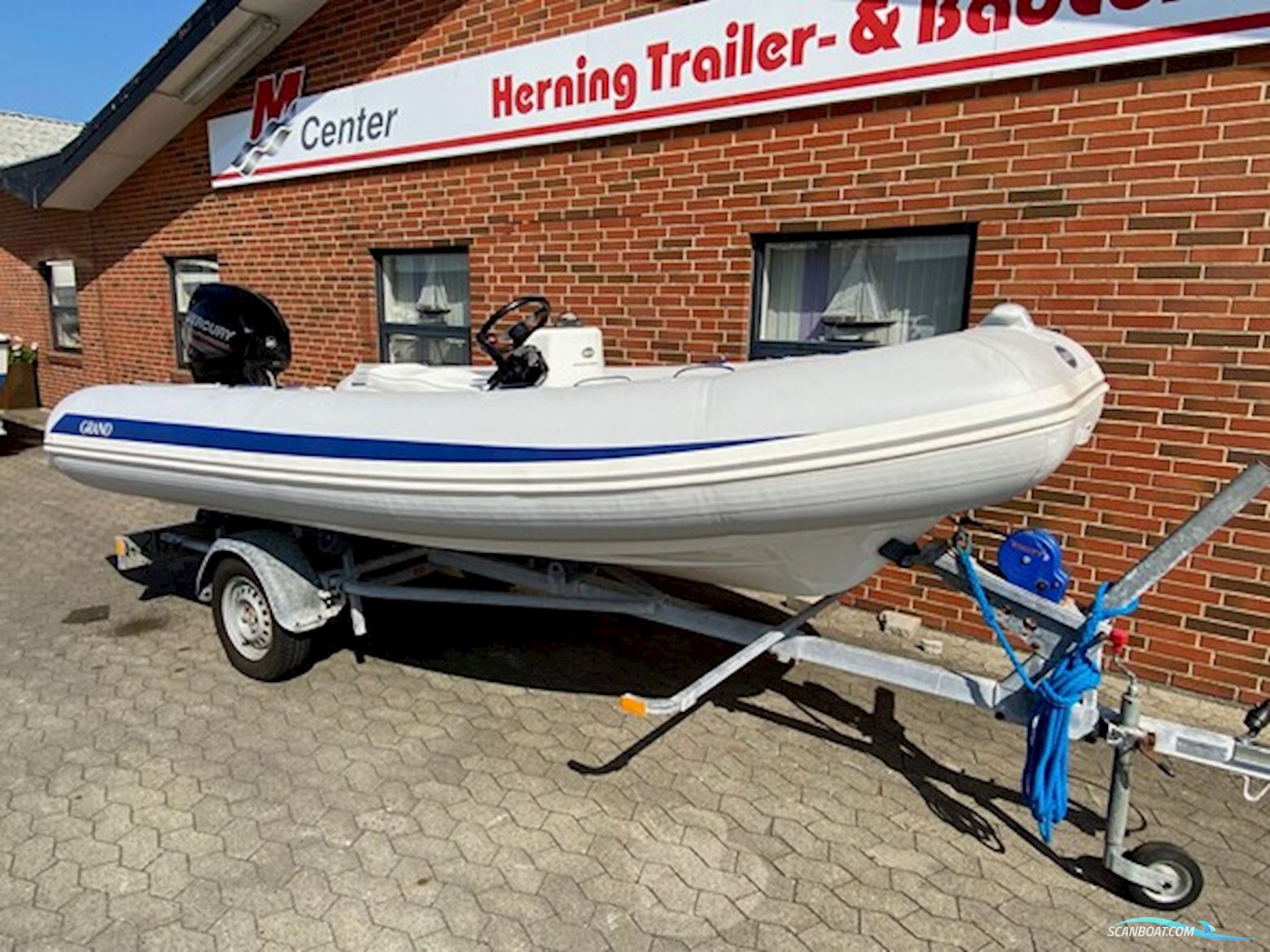 Grand S470 rib m/jockeypult m/Mercury F40 hk EFI og Scandic trailer