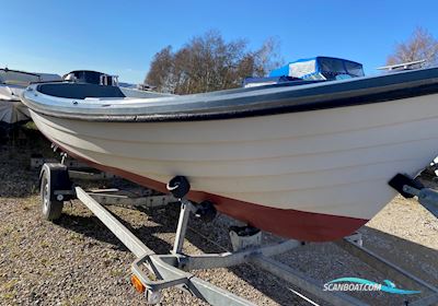 Jolle M. Nyere Diesel Motorbåd 1980, med Nanni N2 motor, Danmark