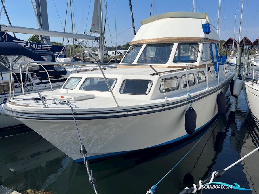 Jupiter 33 Flybrige - Solgt / Sold / Verkauft Motorbåd 1977, med Ford 6-Cyl. Marine Diesel Med Fastaksel motor, Danmark