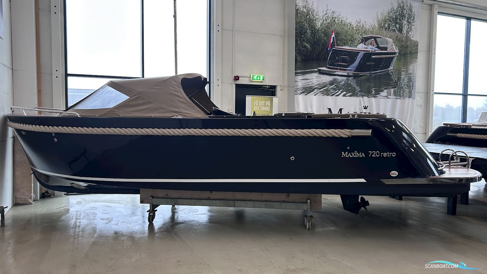 Maxima 720 Retro Motorbåd 2022, med Mercury 60 hk 4-Takt motor, Danmark