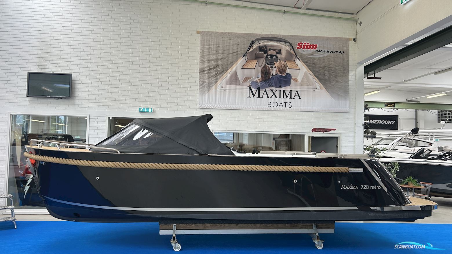 Maxima 720 Retro Motorbåd 2026, med Mercury 20 hk 4-Takt motor, Danmark