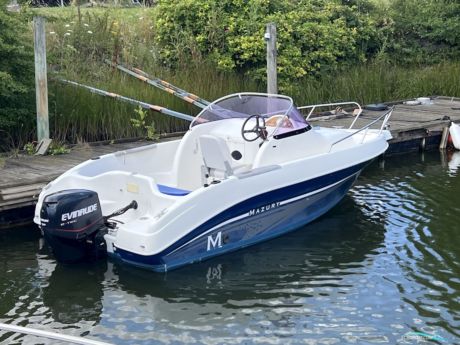 Mazury 560 WA m/Trailer Motorbåd 2024, med Evinrude E-Tec 75 motor, Danmark