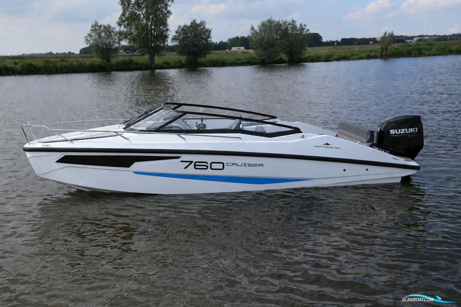 NorthMaster 760 Cruiser. Dit schip is aanwezig op de Suzuki stand van hiswa te water 2026.