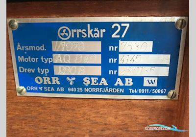 Orrskär 27 – Klassisk svensk kvalitetsbåd med nyrenoveret motor (1978) Motorbåd 1976, med Volvo Penta motor, Danmark