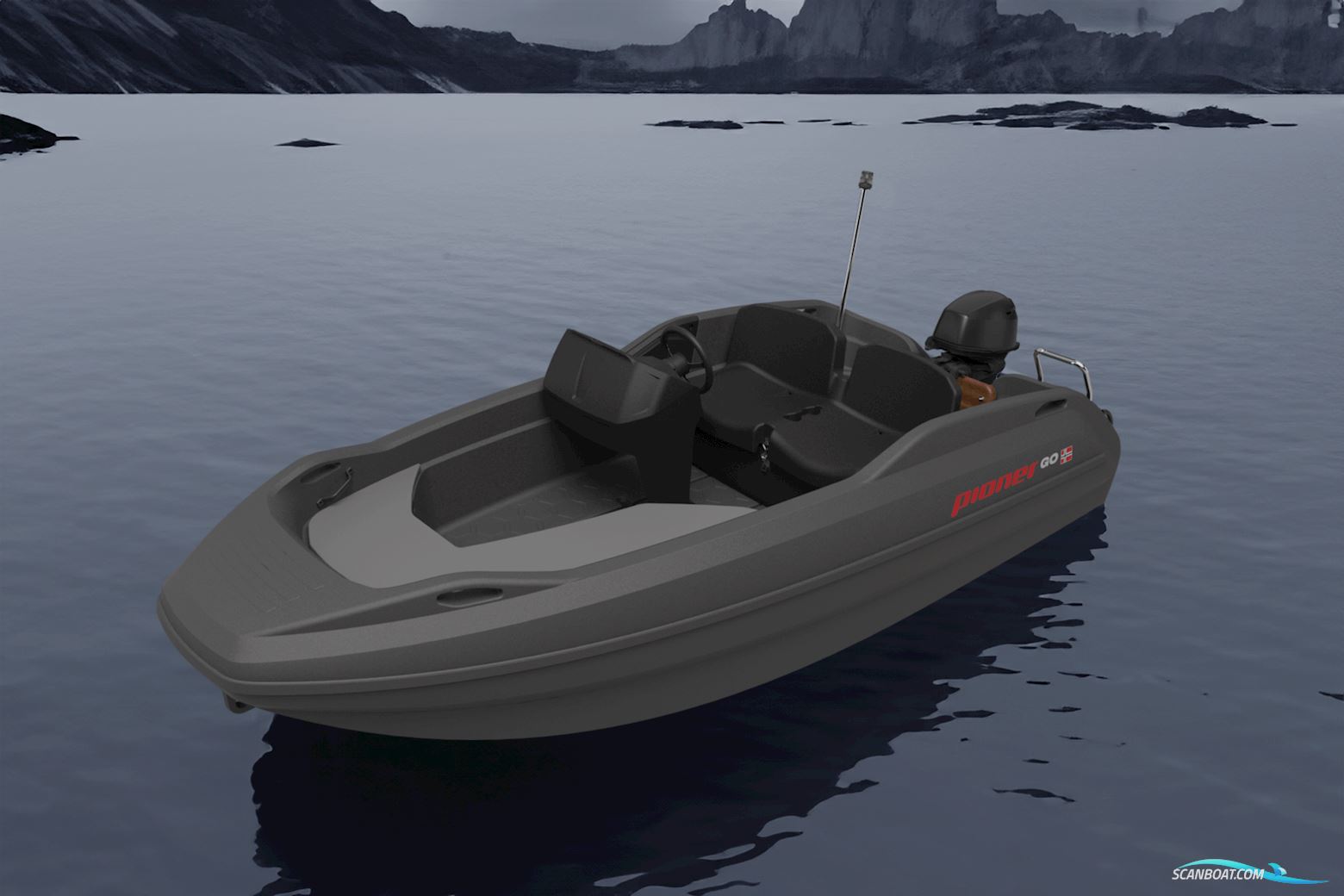 Pioner GO Motorbåd 2025, med Yamaha F9.9Hel Vmax (15HK) motor, Danmark