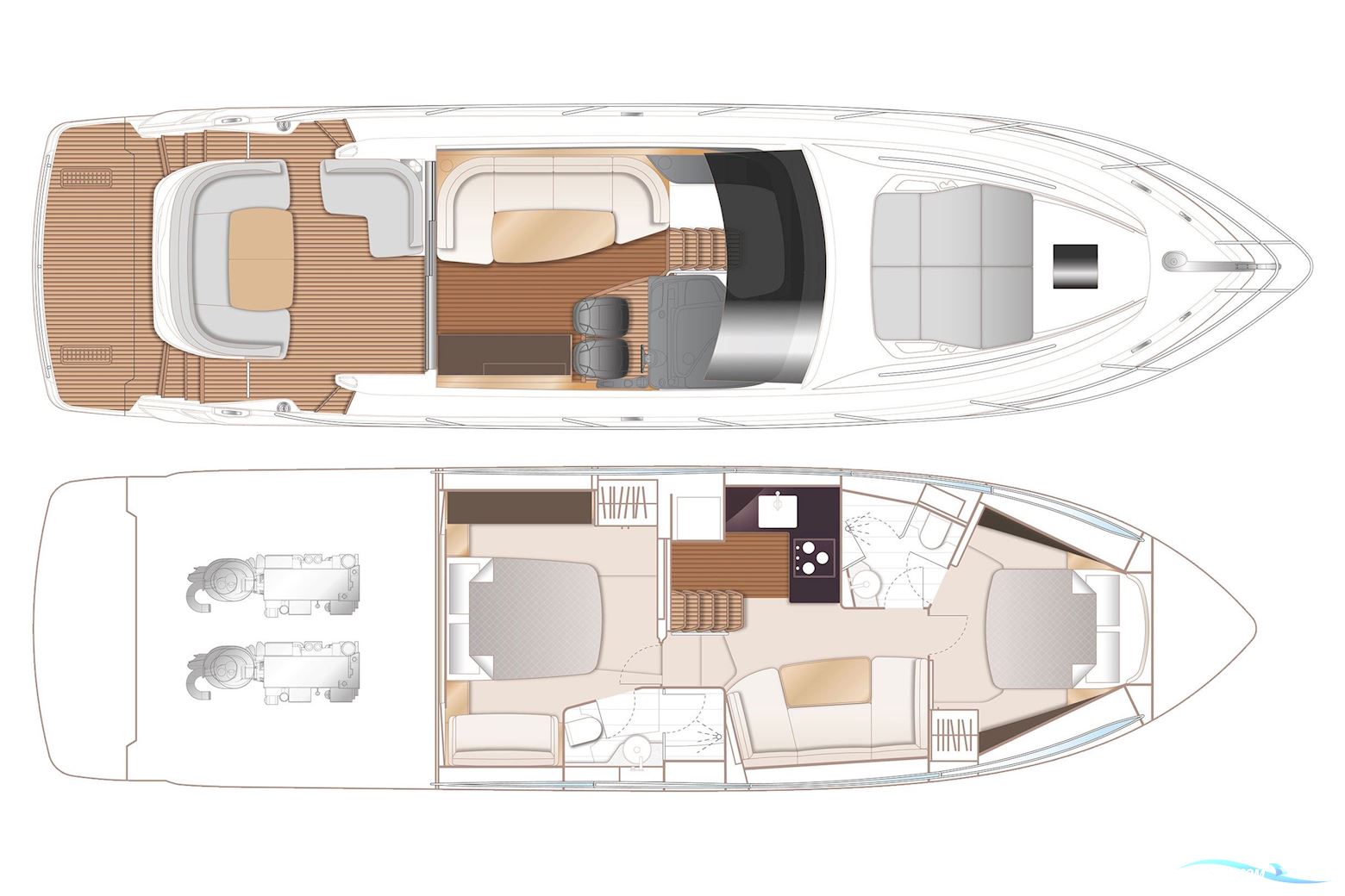 PRINCESS V50 Deck saloon