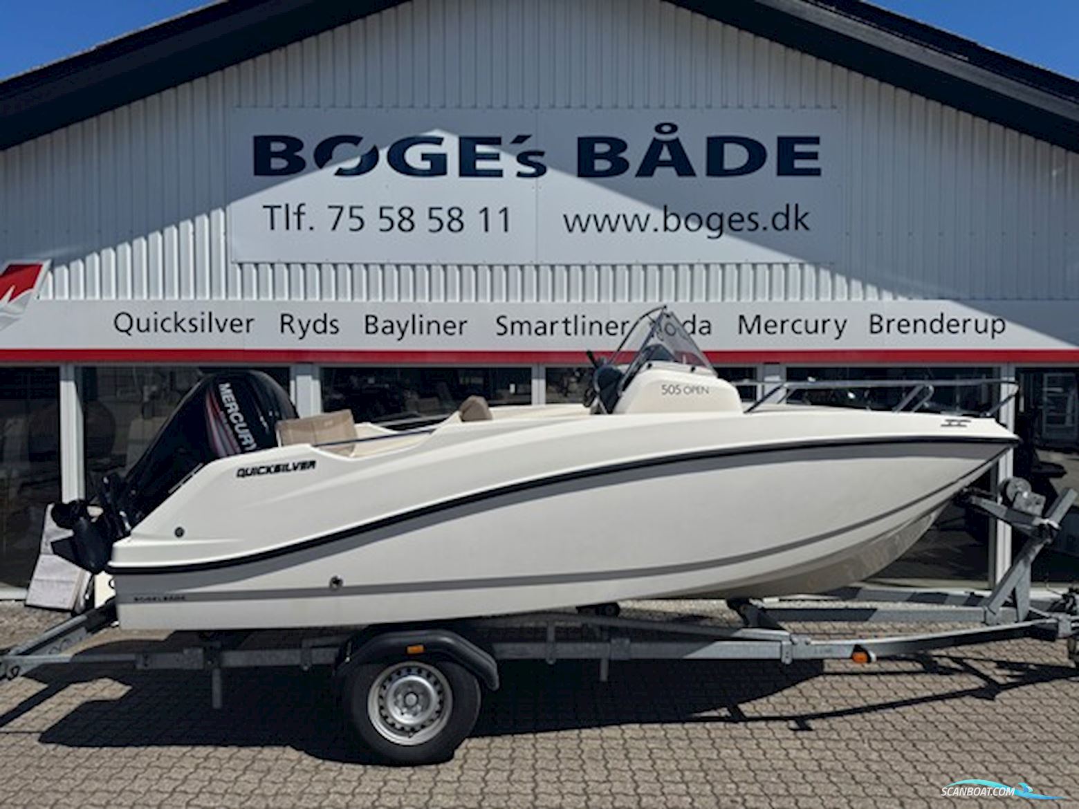 Quicksilver Activ 505 Open med F80 Mercury-EFI 4 takt 2,1L - INKL. udstyr - ENGROS SALG Motorbåd 2017, med Mercury motor, Danmark
