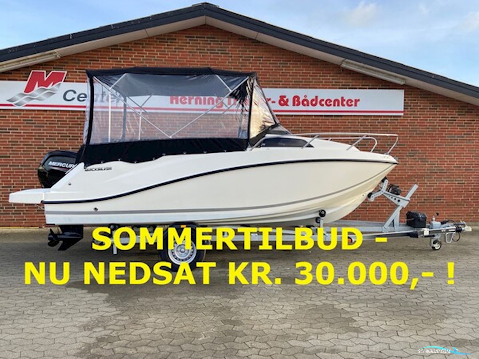 Quicksilver Activ 555 Cabin m/Mercury F115 hk og Brenderup Trailer - Sommer ! Motorbåd 2024, med Mercury motor, Danmark