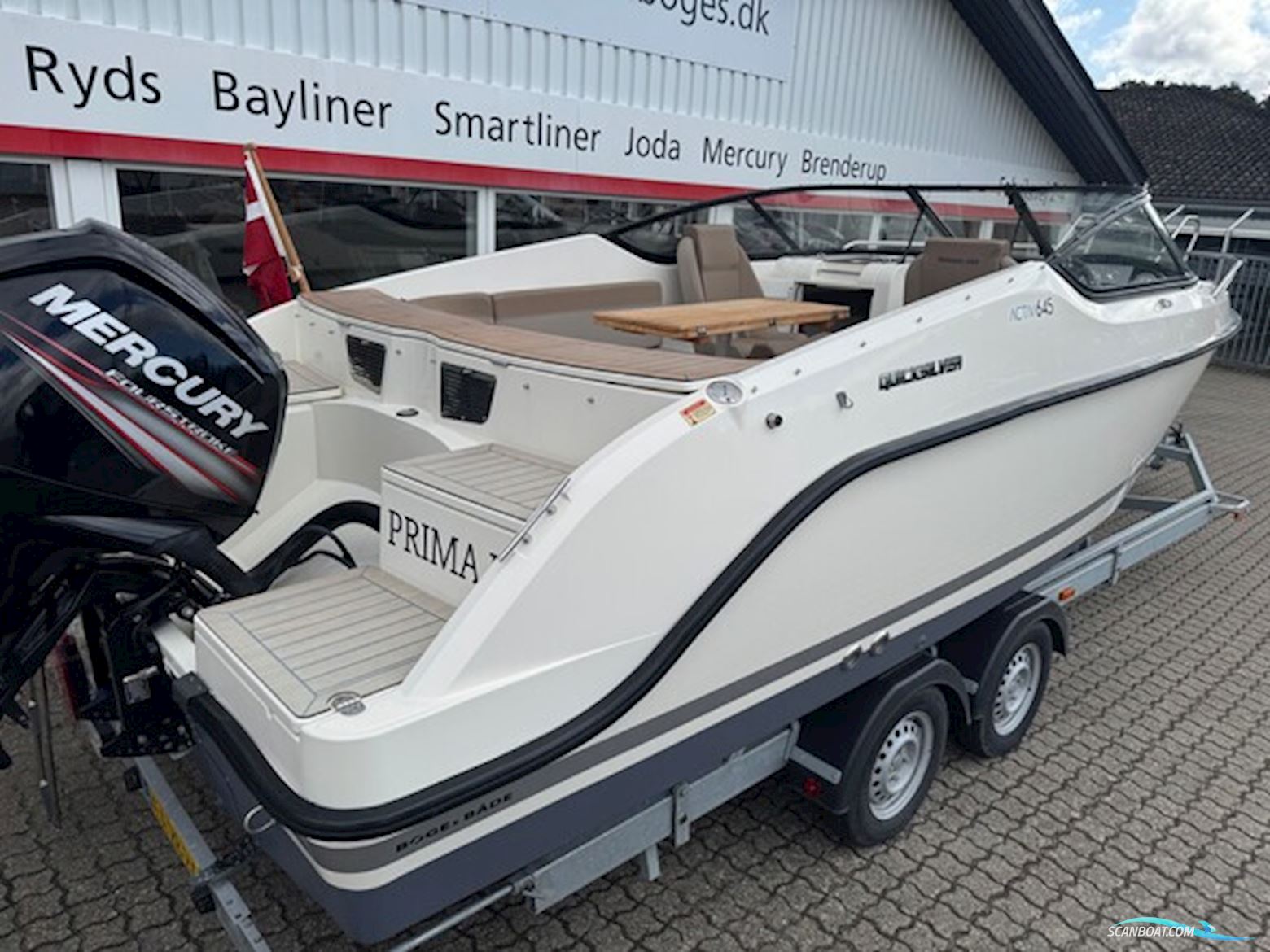 Quicksilver Activ 645 Cruiser med F115 hk Mercury-EFI 4 takt 2,1L XL og Variant Ocean 2000 bådtrailer med el-spil