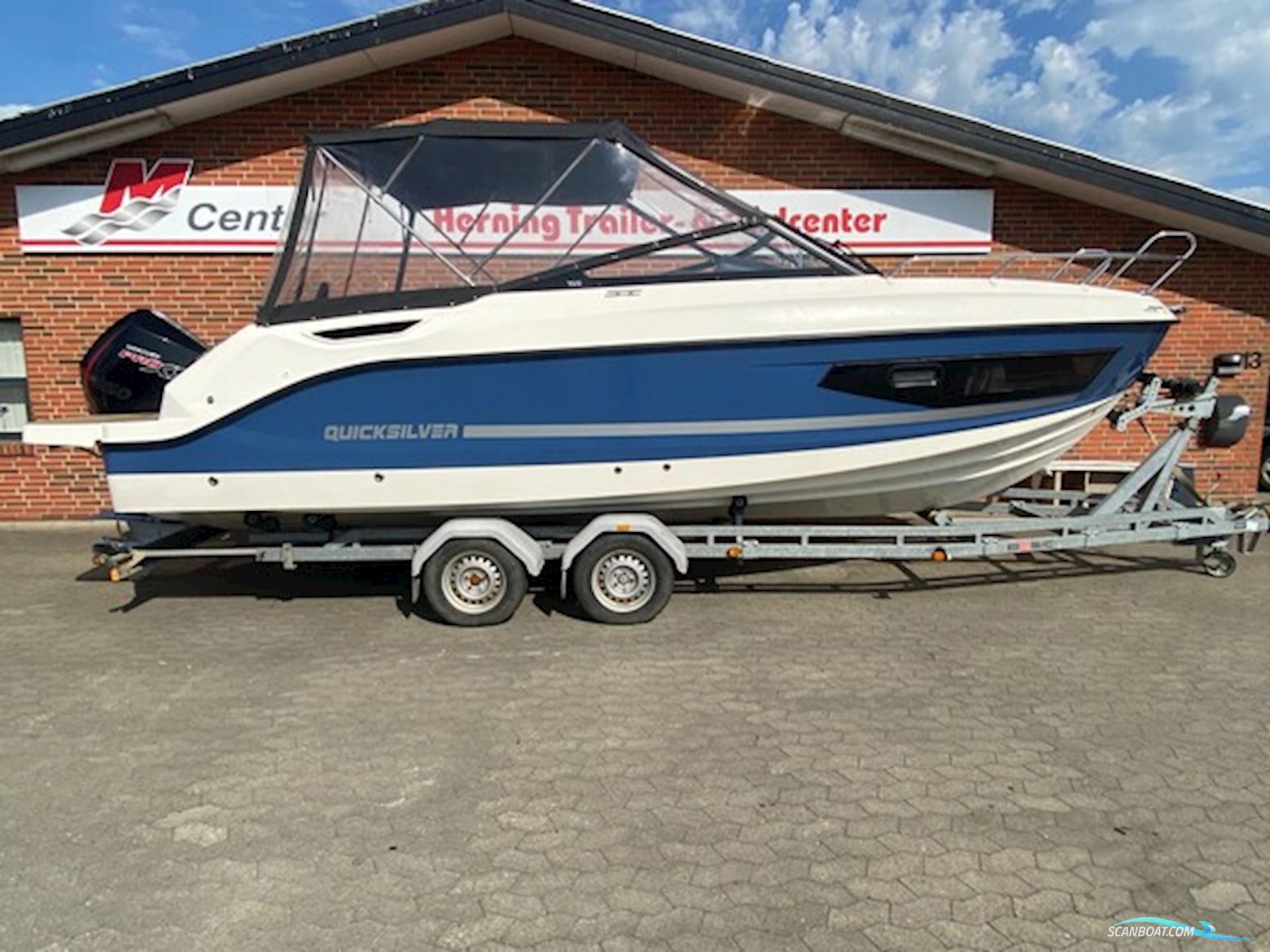 Quicksilver Activ 755 Cruiser m/Mercury F250 hk Pro XS 4-Takt og Brenderup Trailer Motorbåd 2017, med Mercury motor, Danmark