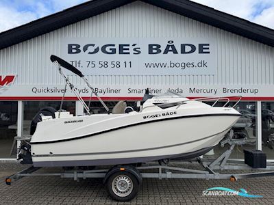 Quicsilver Activ 455 Cabin Med F60 Mercury-Efi og 1000 kg Brenderup Bådtrailer Motorbåd 2016, med Mercury motor, Danmark