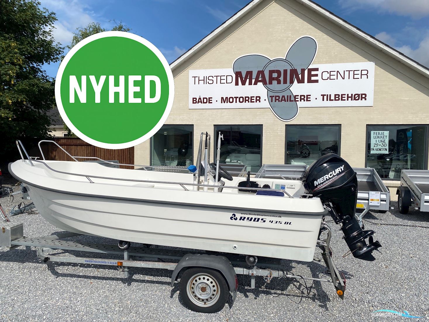 Ryds 435 DL med F30 ELPT og udstyr Motorbåd 2007, med Mercury motor, Danmark