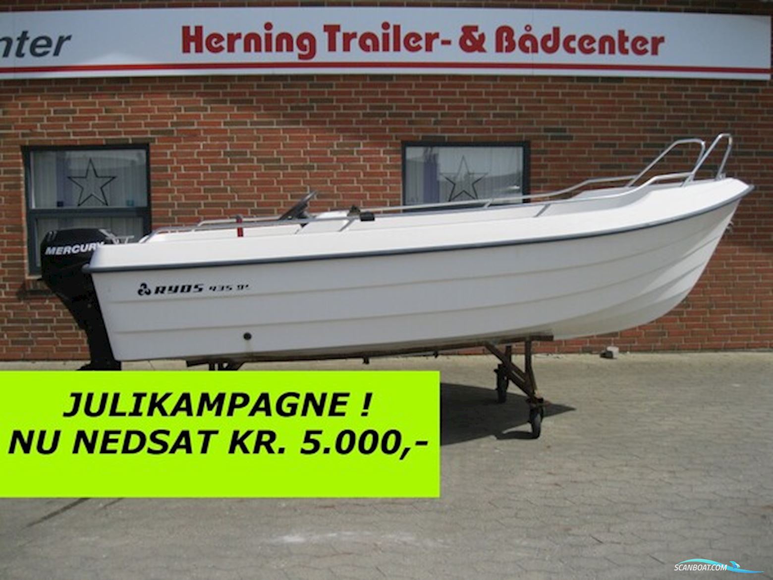 Ryds 435 DL m/Mercury F15 hk EL - NU Nedsat KR. 5.000,- ! Motorbåd 2010, med Mercury motor, Danmark