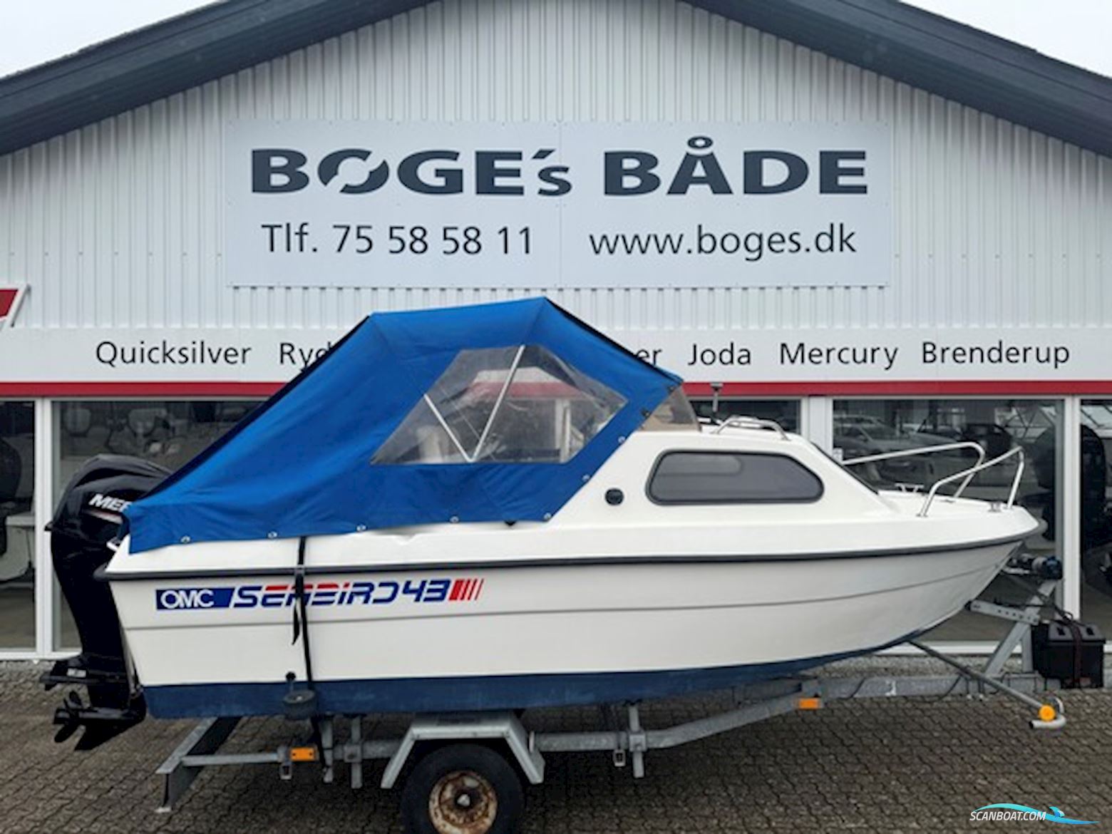 Ryds 435 FC - Seabird 43 Med ny 40 hk Mercury-Efi 4 Takt og 750 kg Trailer Motorbåd 1994, med Mercury motor, Danmark